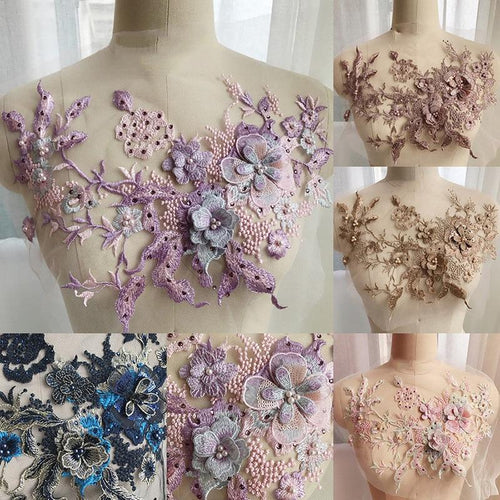 Brodert Perle Blomst Sybar Patching | Luvikno