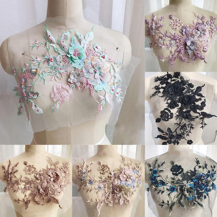 Brodert Perle Blomst Sybar Patching | Luvikno