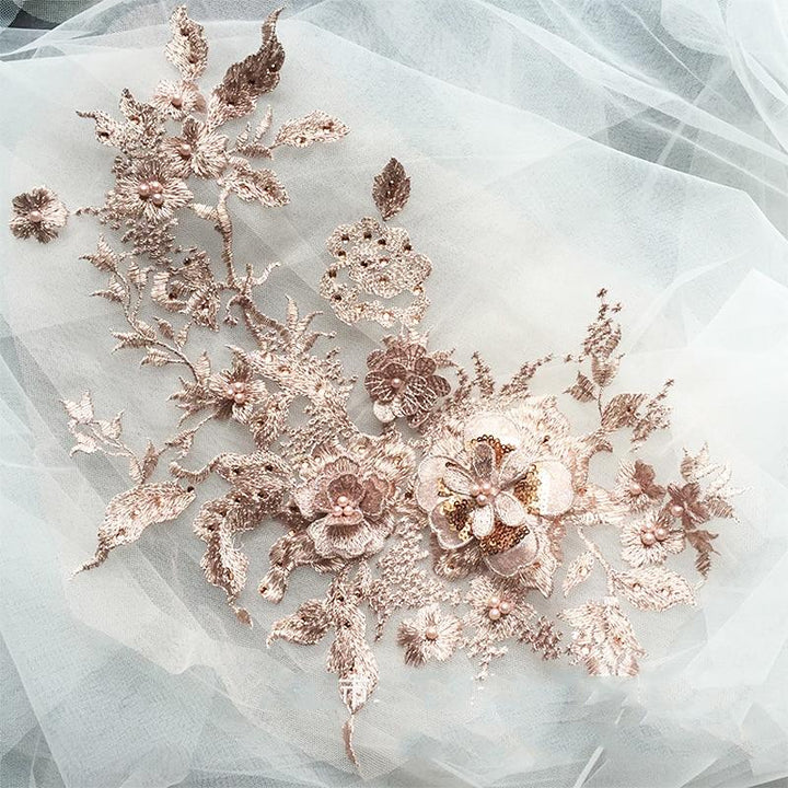 Brodert Perle Blomst Sybar Patching | Luvikno