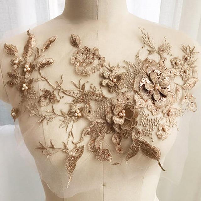 Brodert Perle Blomst Sybar Patching | Luvikno