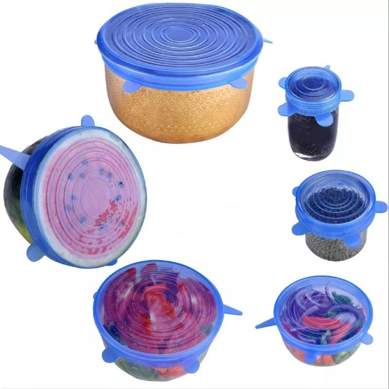 EcoLid - 6 Silikon Reusable Stretch Covers | Luvikno