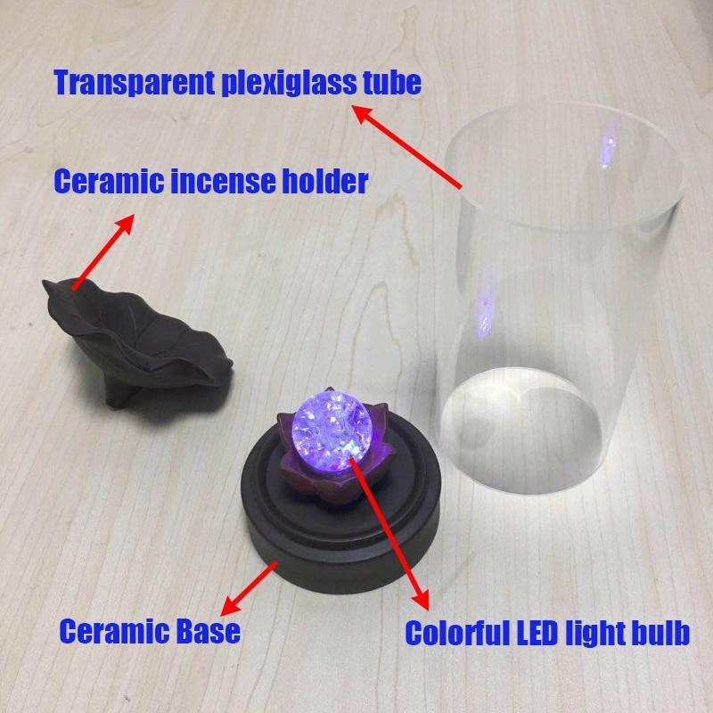 Led Crystal Ball Røkelsesmoker | Luvikno
