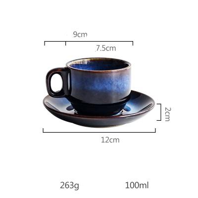 Cat Eye Blue Ceramic Mug | Luvikno