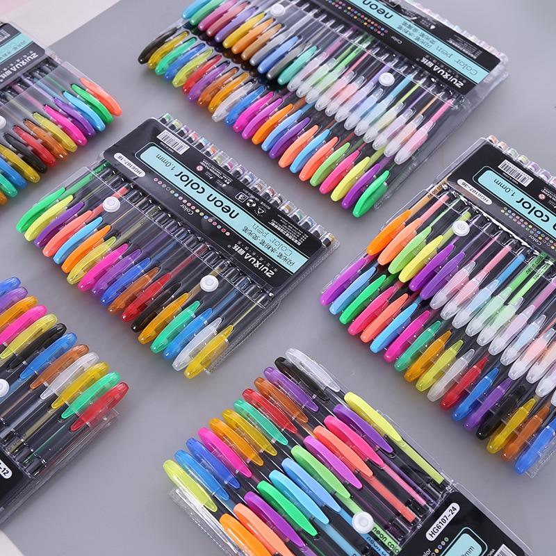 Glitterly - Fargede Glitter Gel Penner | Luvikno