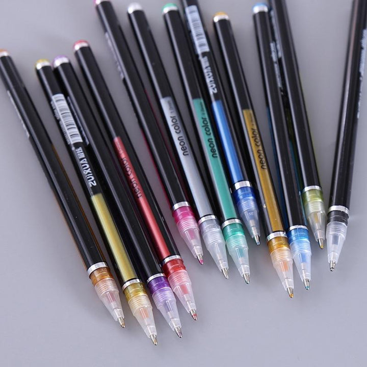 Glitzerly Glitter Gel Penner Set | Luvikno