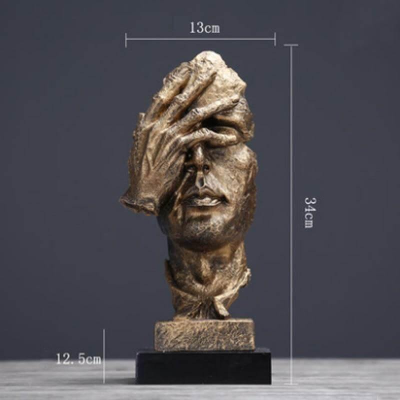 Silence Is Gold Miniatyr Skulptur | Luvikno
