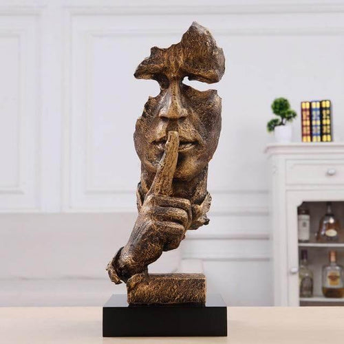 Silence Is Gold Miniatyr Skulptur | Luvikno