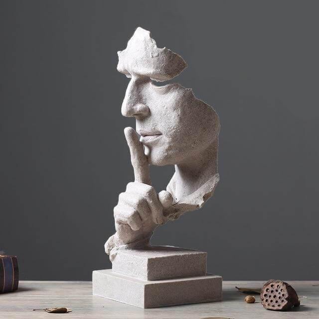 Silence Is Gold Miniatyr Skulptur | Luvikno