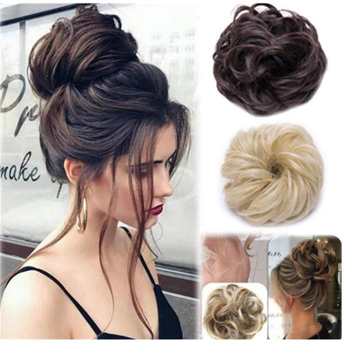 Messy Bun Fake Hair Scrunchie | Luvikno