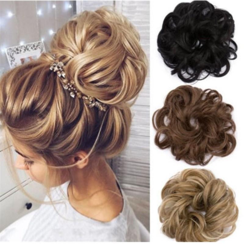 Messy Bun Fake Hair Scrunchie | Luvikno