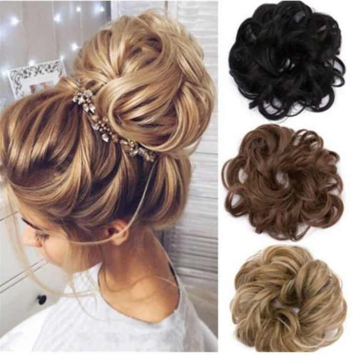 Messy Bun Fake Hair Scrunchie | Luvikno