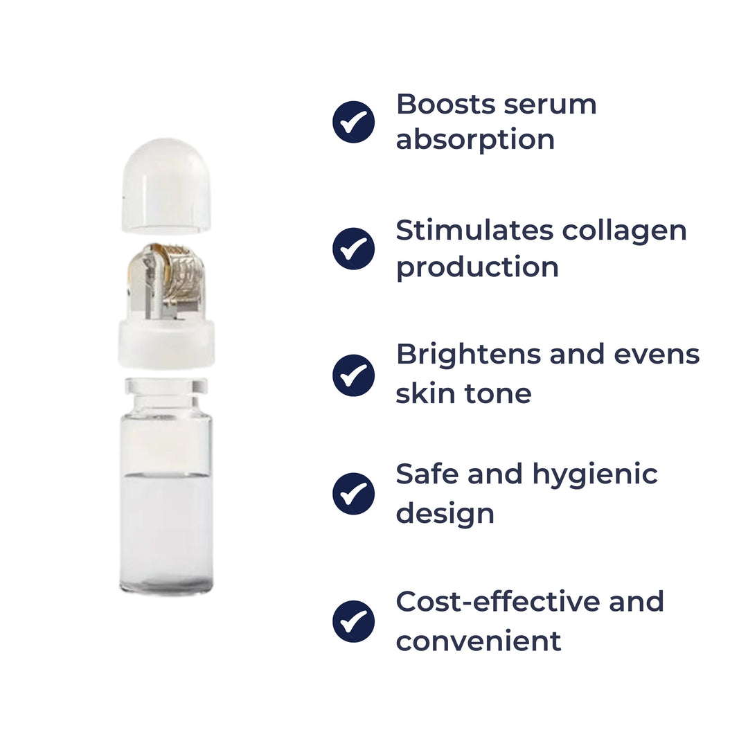 Boosts Serum Absorpsjon – Påfyllbar Flaske & Fine Nåler – Trygg Hjemmepleie Luvikno