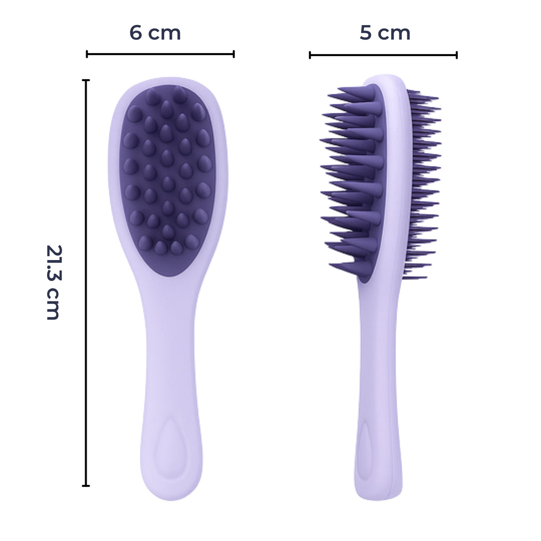 Sided Shampoo Brush – Silikon Hodebunnsmassasje – Dyp Rensing for Fet Hår & Følsom Hodebunn Luvikno