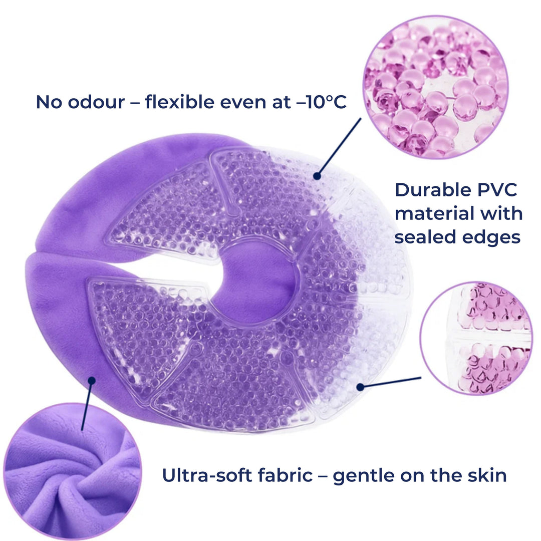 Engorgement Relief – Hot & Cold Contoured Gel Design – Comfort & Pain Relief for Nursing Mums Luvikno