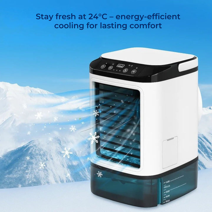 Stille 12W Kjølevifte – 900ml Tank – Energisparende – Bruk på Soverommet Skrivebord – Rask Kjøling – Søvnkomfort Luvikno