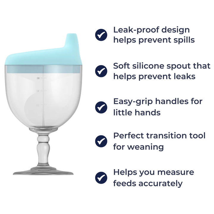 No-Spill Silikone – Easy-Grip Håndtak – Støtter Avvenning – Mess-Fri Drikking for Småbarn Luvikno