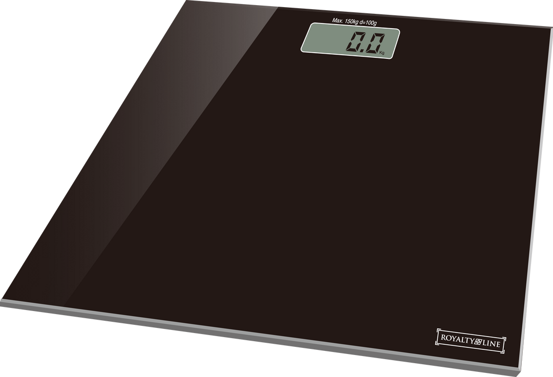 Kroppsskala laget av herdet glass (150 kg) Svart - Elektronisk | Luvikno