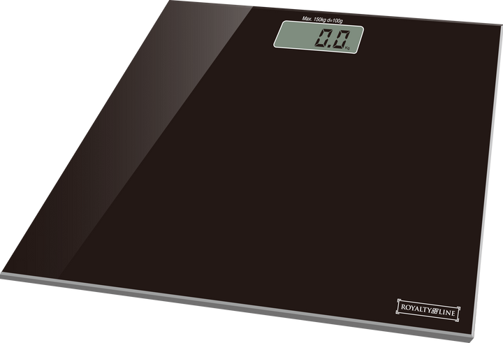Kroppsskala laget av herdet glass (150 kg) Svart - Elektronisk | Luvikno