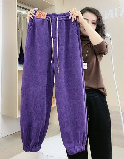 Luvik | Talvijuoksuhousut - Lämmin samettivuori & rento muotoilu