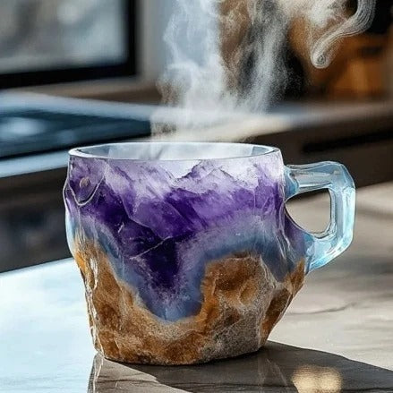 Luvikno | CrystalBrew Kaffe Kopper | Elegante mineral krystall kopper for en unik kaffeopplevelse
