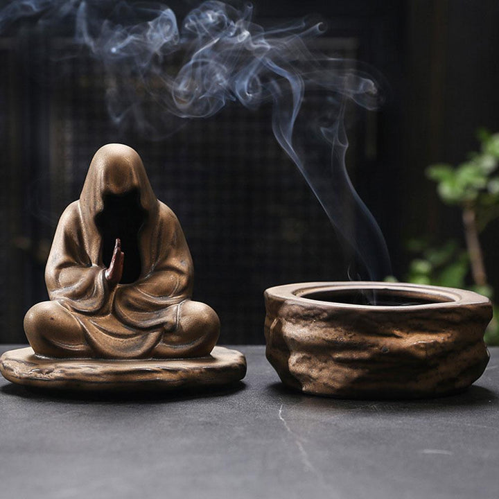 Meditativ Munk Røkelseholder