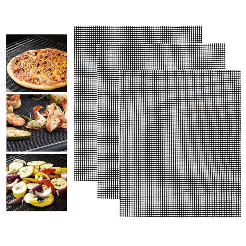 Teflon Non-stick BBQ Grill Mesh Mat for Reusable Cleaning | Luvikno