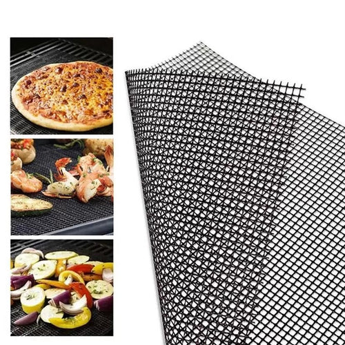 Teflon Non-stick BBQ Grill Mesh Mat for Reusable Cleaning | Luvikno