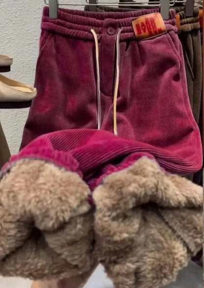 Luvik | Talvijuoksuhousut - Lämmin samettivuori & rento muotoilu