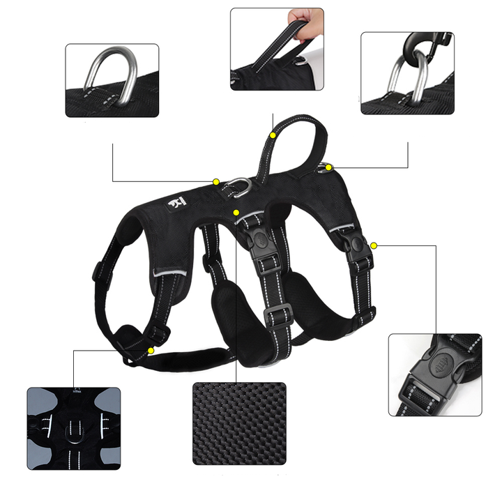 Refleksjon Anti-Trekke Hundesele - GripGuard Luvikno