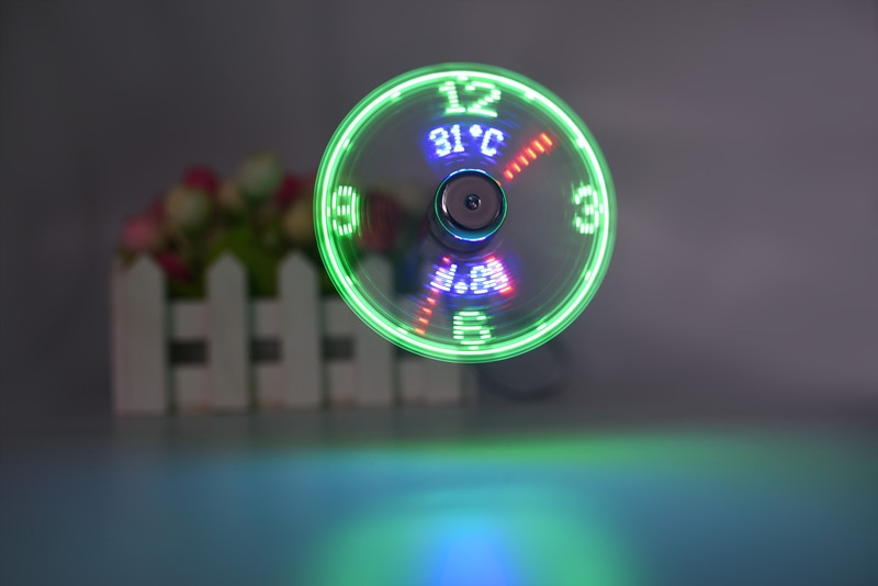USB Vifte Tid Og Temperatur Visning Klokke | Luvikno