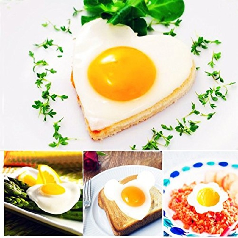 5 stk/set Rustfritt stål Stekt Egg Form Pannekake Ringer | Luvikno