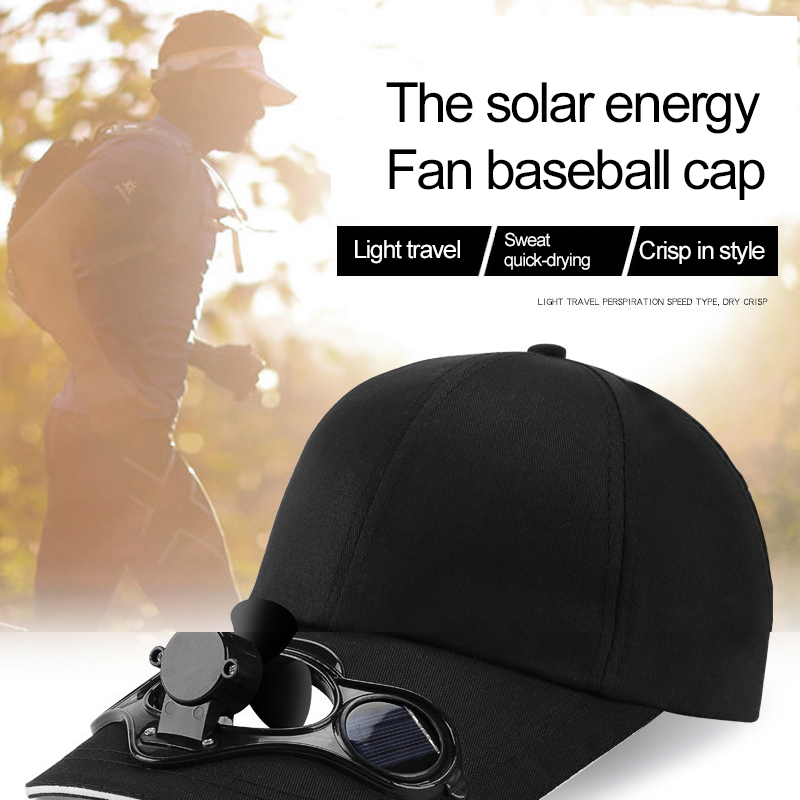 Solar Fan Sommer Utendørs Baseball Caps | Luvikno