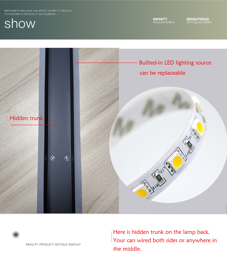 Lang Strip LED Elegant Vegglampe | Luvikno