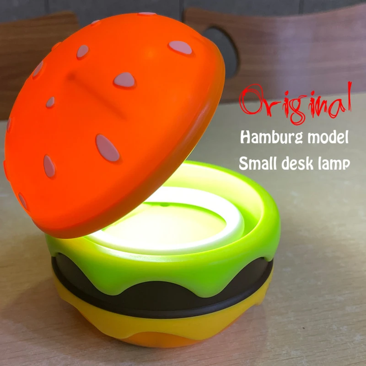 Foldbar Trådløs Unik Hamburger Bordlampe | Luvikno