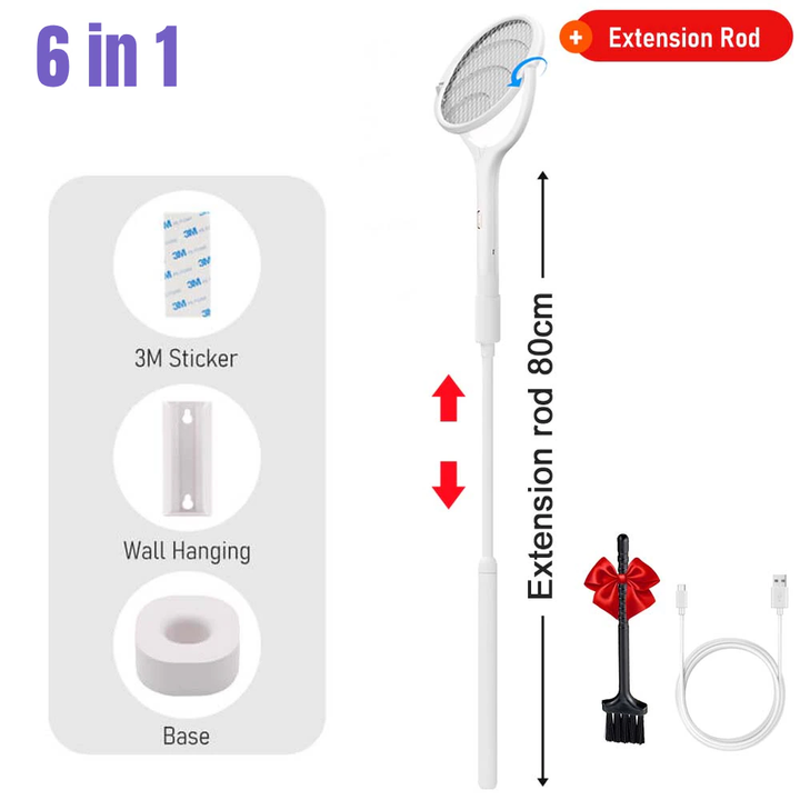 6in1 Rotatable Electric Mosquito Zapper | Luvikno