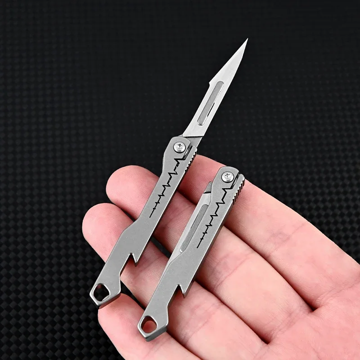 Titanium All-Purpose Foldable Sharp Cutter Knife | Luvikno