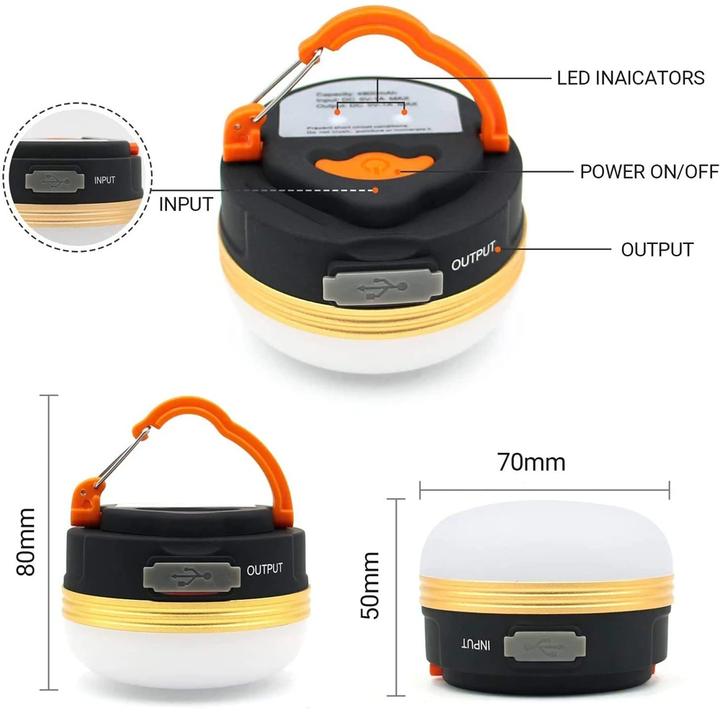 Praktisk Camping Magnetisk LED Oppladbar Lys | Luvikno