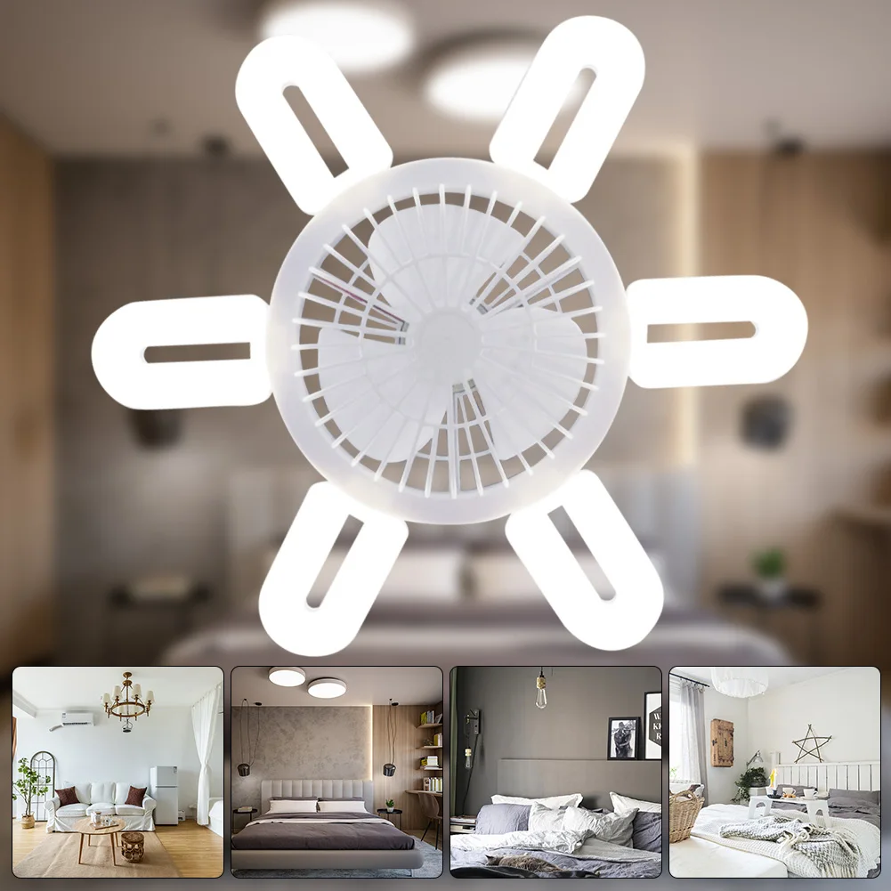 Stille Justerbar Fjernkontroll Tak Foldbar Vifte Lampe | Luvikno