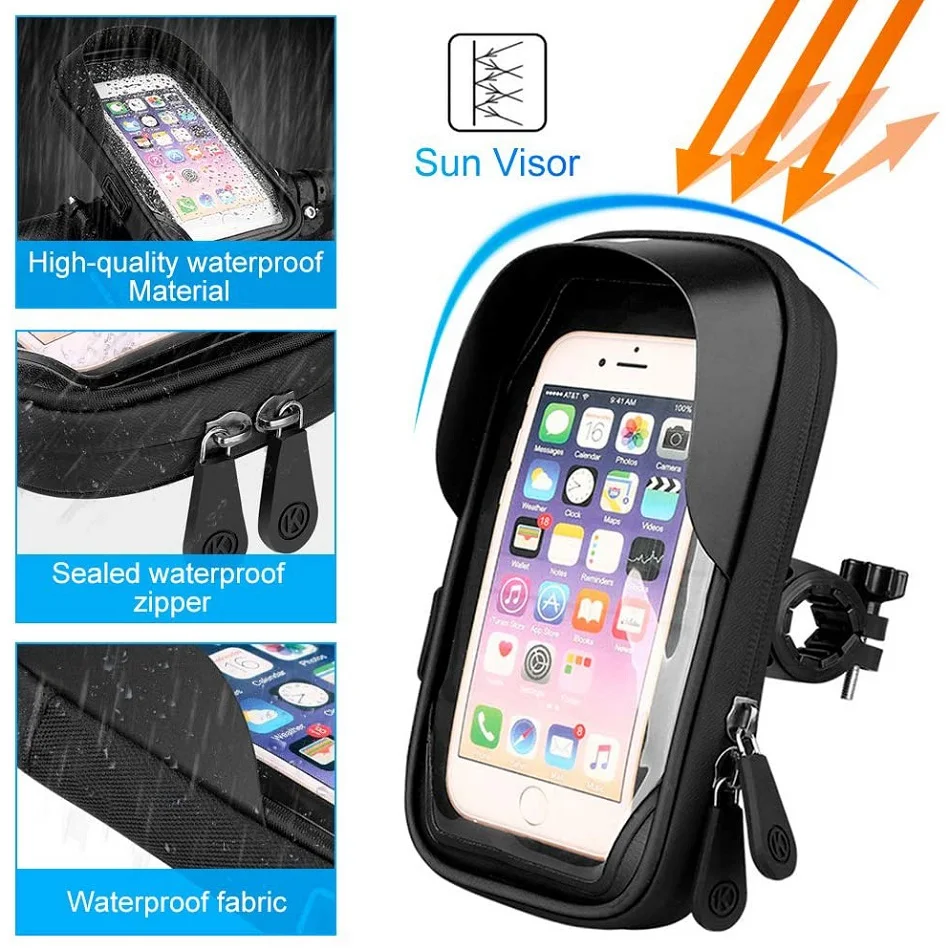 Motorsykkel Styre Vanntett Universell Telefonholder | Luvikno