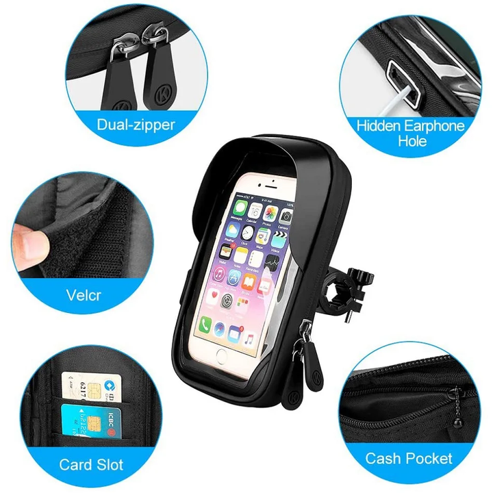 Motorsykkel Styre Vanntett Universell Telefonholder | Luvikno