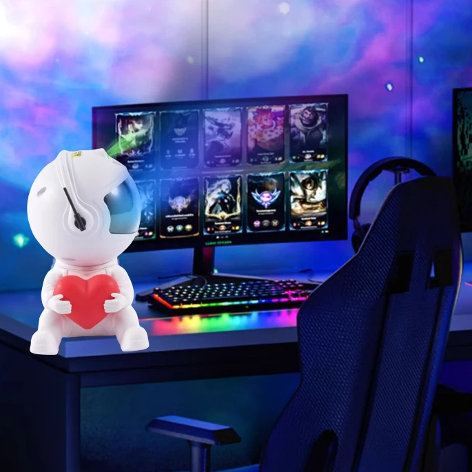 Love Astronaut Galaxy Night Light Projector | Luvikno