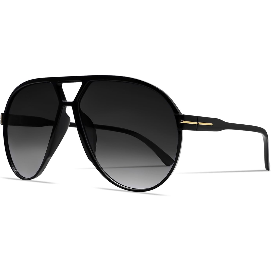 Aviator Oversize Solbriller Retro UV400 | Luvikno