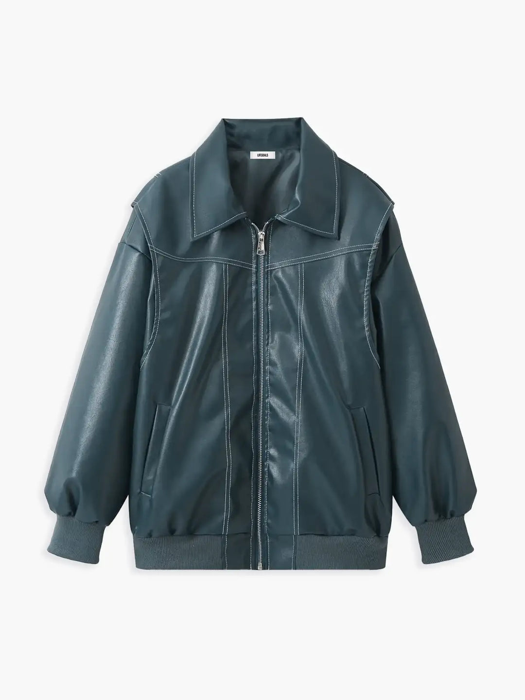 Luvik | Plus Size Kunstlær Bomberjacke