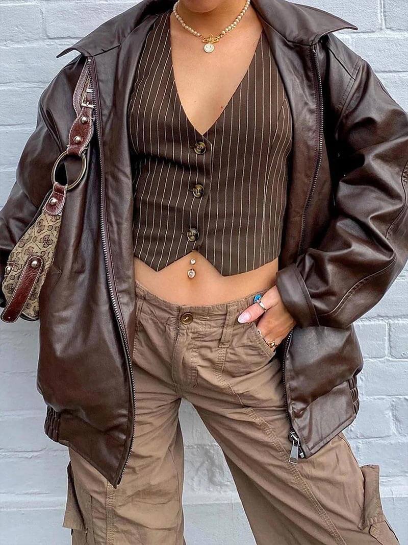 Luvik | Vetoketju Keinonahkavaatetus