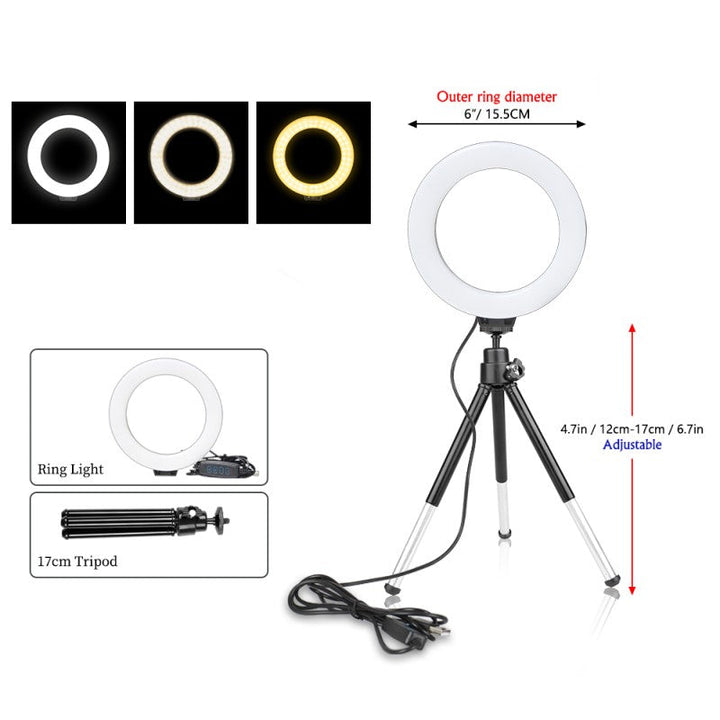 RubyGlow Ring Light – Perfekt Belysning for Foto Luvikno