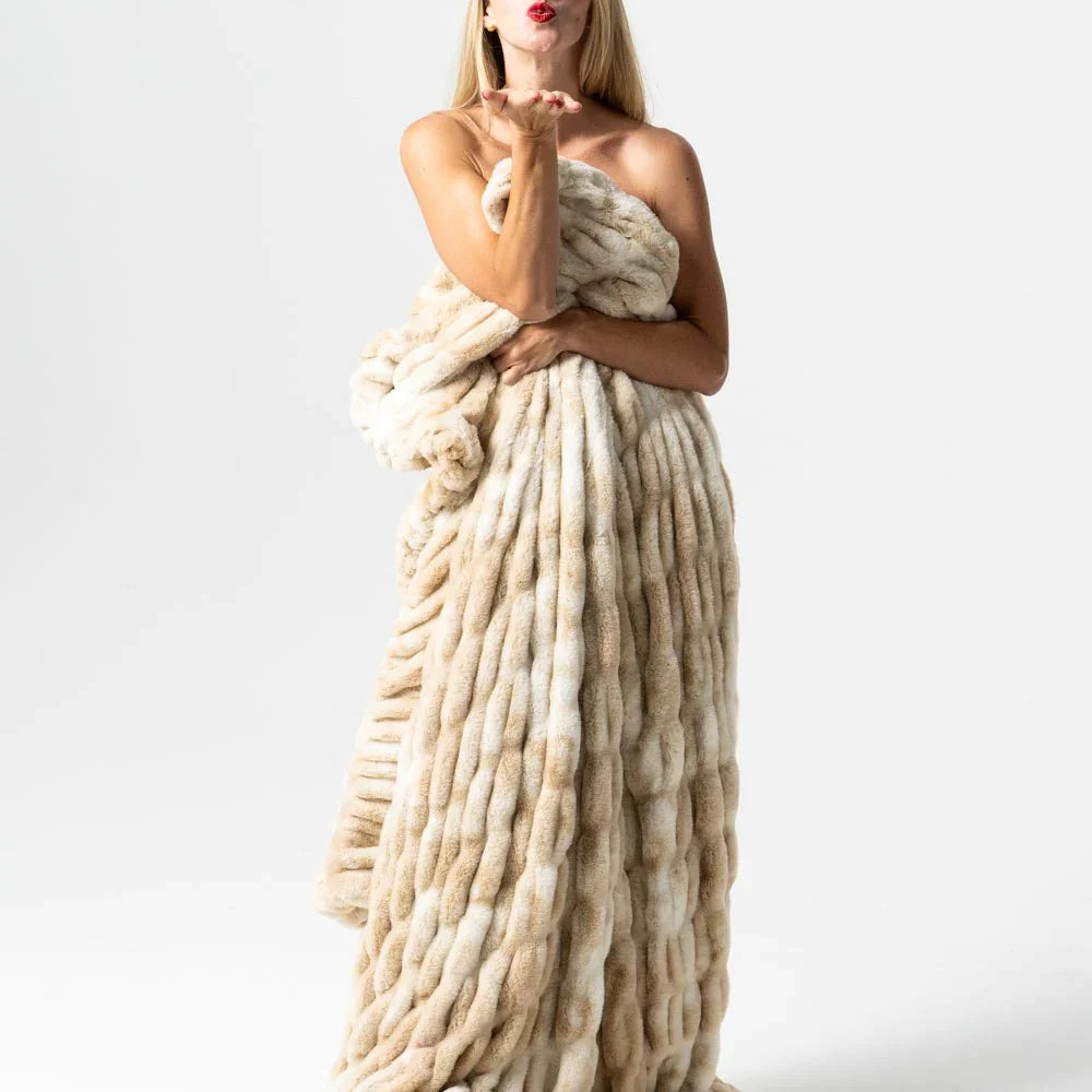 Faux Fur Blanket Ripple | Luvikno