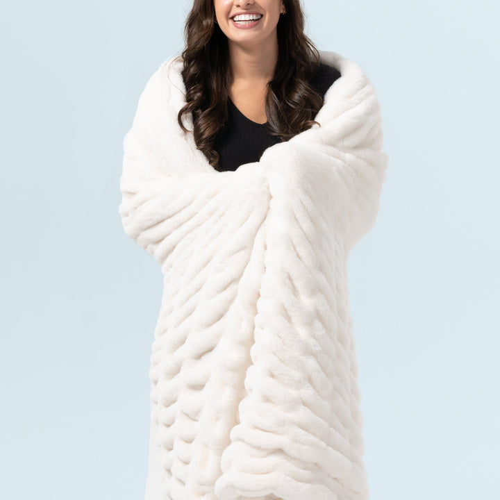 Faux Fur Blanket Ripple | Luvikno
