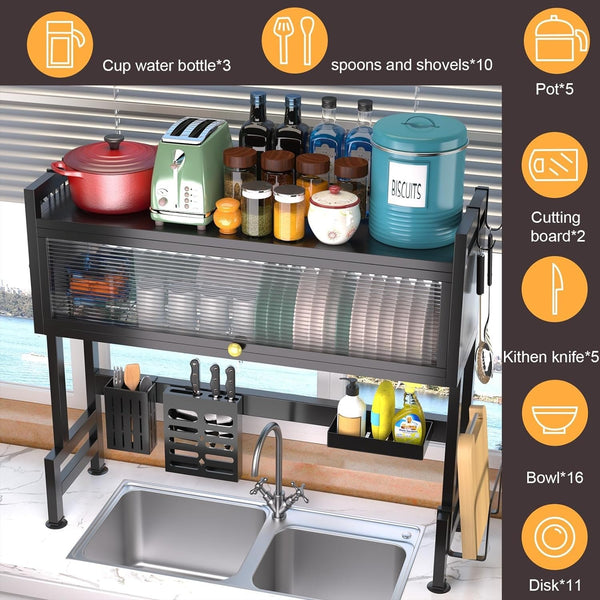 Over The Sink Cabinet Rack Luvikno