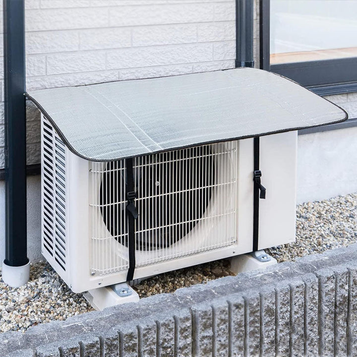 AC Utendørs Enhetsbeskytter Aluminiumsdeksel Med Remmer Luvikno