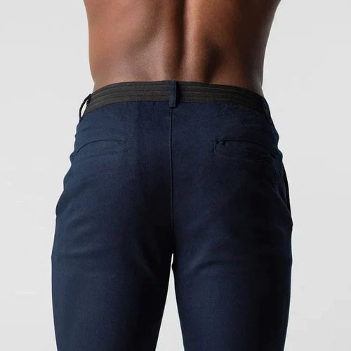 Luvik | Miesten Stretch Chinohousut Mukavat Slim Fit Chinohousut Joustavalla Vyötäröllä
